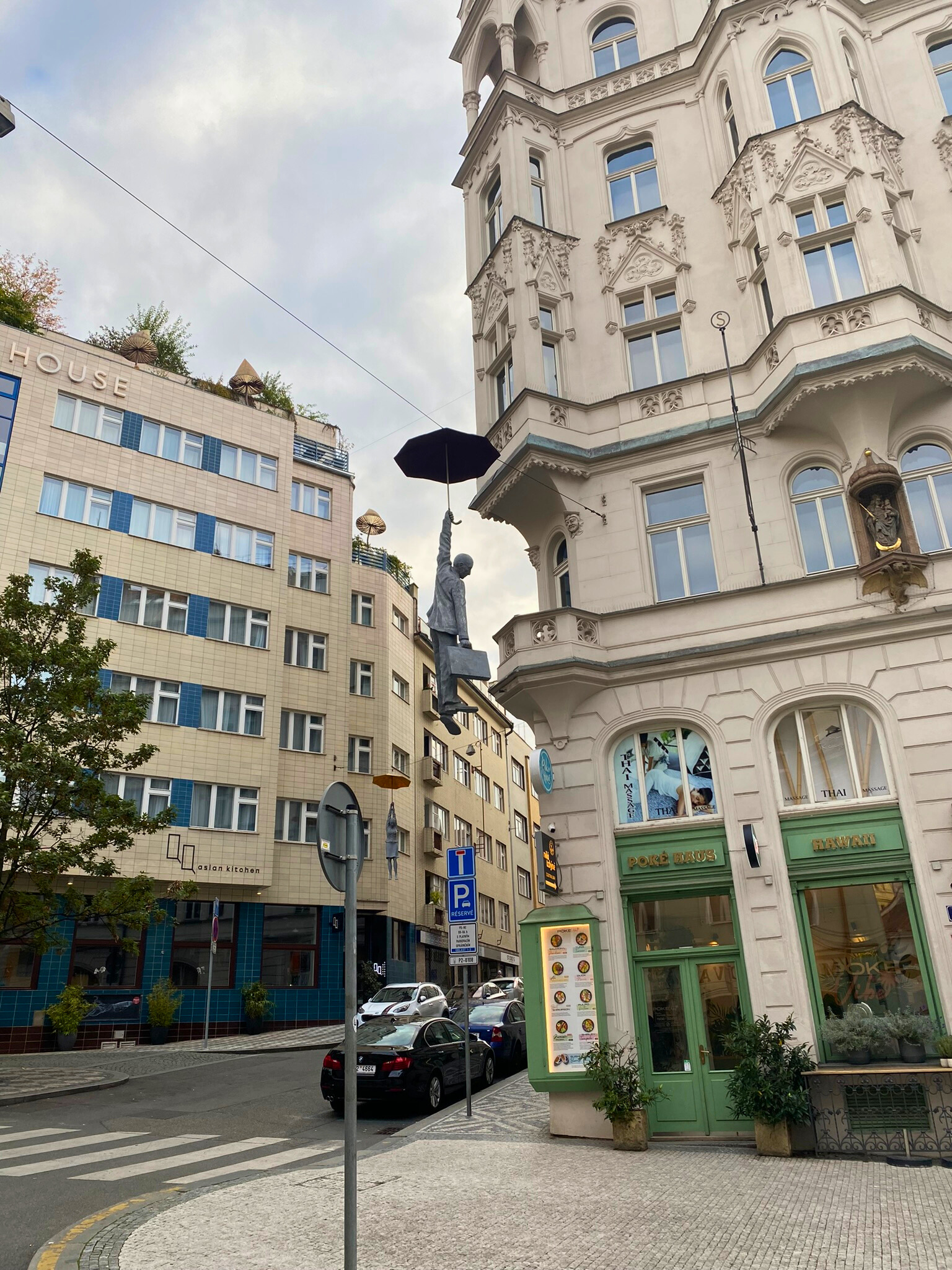17. Hanging Umbrella Man